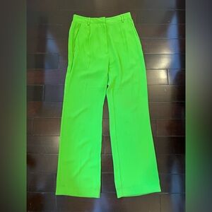 MM6 100% Silk Bright Green Trousers